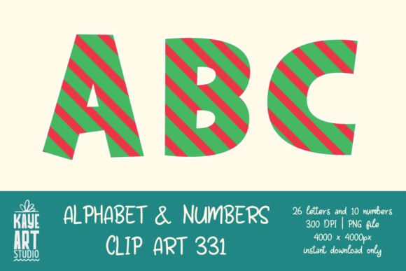 Christmas Alphabet Sublimation 331: Festive Illustrations