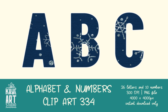 Christmas Alphabet Sublimation 334: Festive Illustrations