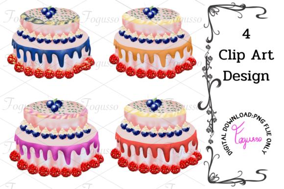 Christmas Cake Mini Set 2: Sweet Illustrations for Branding