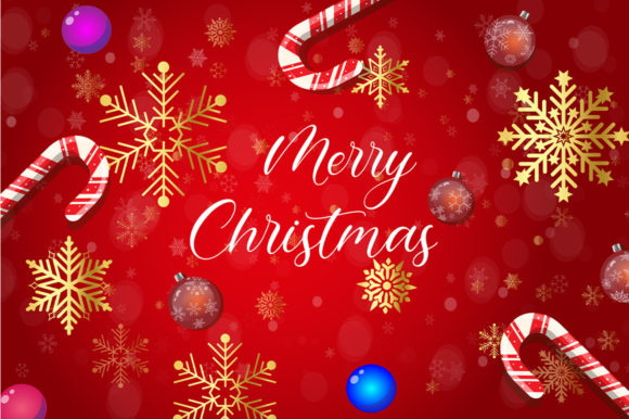 Christmas Golden Snowflakes Stick Candy: Premium Illustrations