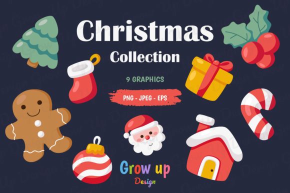 Christmas Icons Clipart: Festive Illustrations for Brands