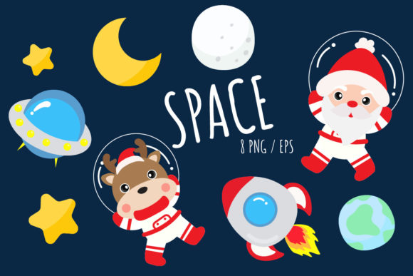 Christmas in Space: Fresh Illustrations for Holiday Brands