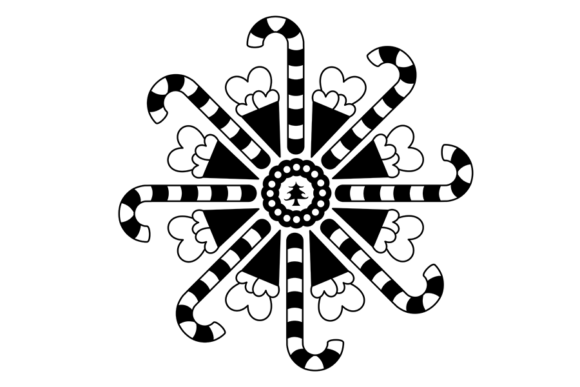 Christmas Pattern in Mandala Style: Illustrations for Sellers