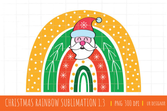 Christmas Rainbow Sublimation 1.3: Vibrant Illustrations