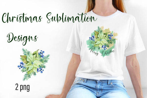 Christmas Sublimation Designs Poinsettia: Festive Illustrations