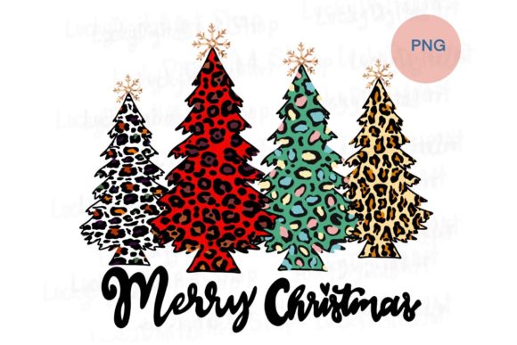 Christmas Tree Sublimation Leopard Illustrations Review