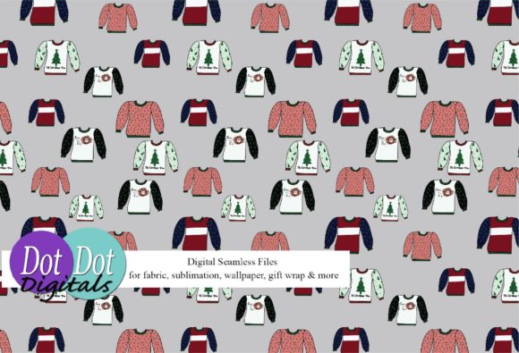 Gray Christmas Sweater Seamless: Premium Illustrations