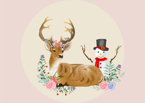 Merry Christmas Deer with Flower Style: A Designer's Review