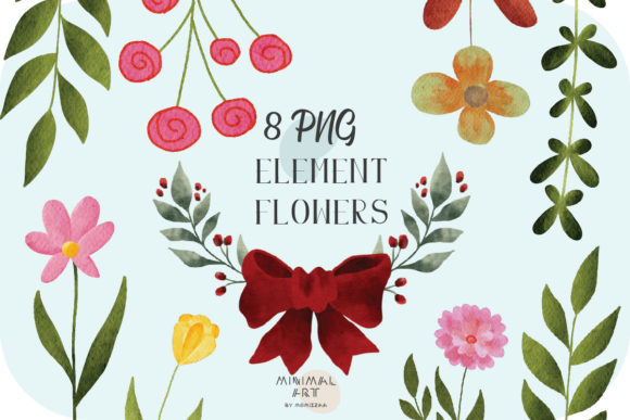 Review: 8 Flowers Leaves Watercolor Christmas for Holiday Embroidery