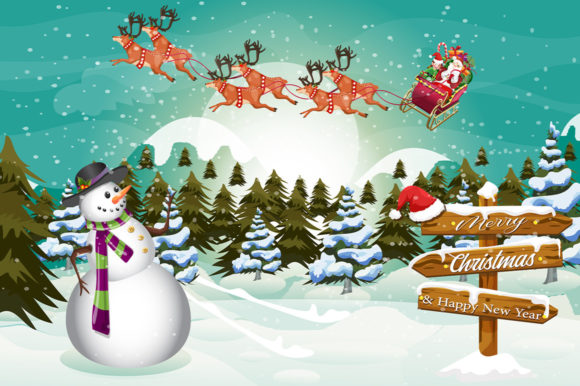 Review: Christmas Happy New Year Cartoon Card Illustrations
