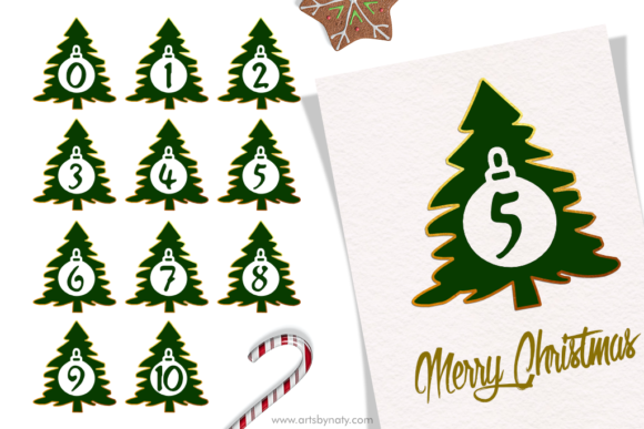Review: Christmas Trees, Numbers, and Gold SVG for Holiday Stitching