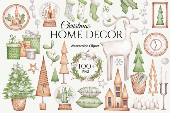 Review: Watercolor Christmas Home Decor Illustrations
